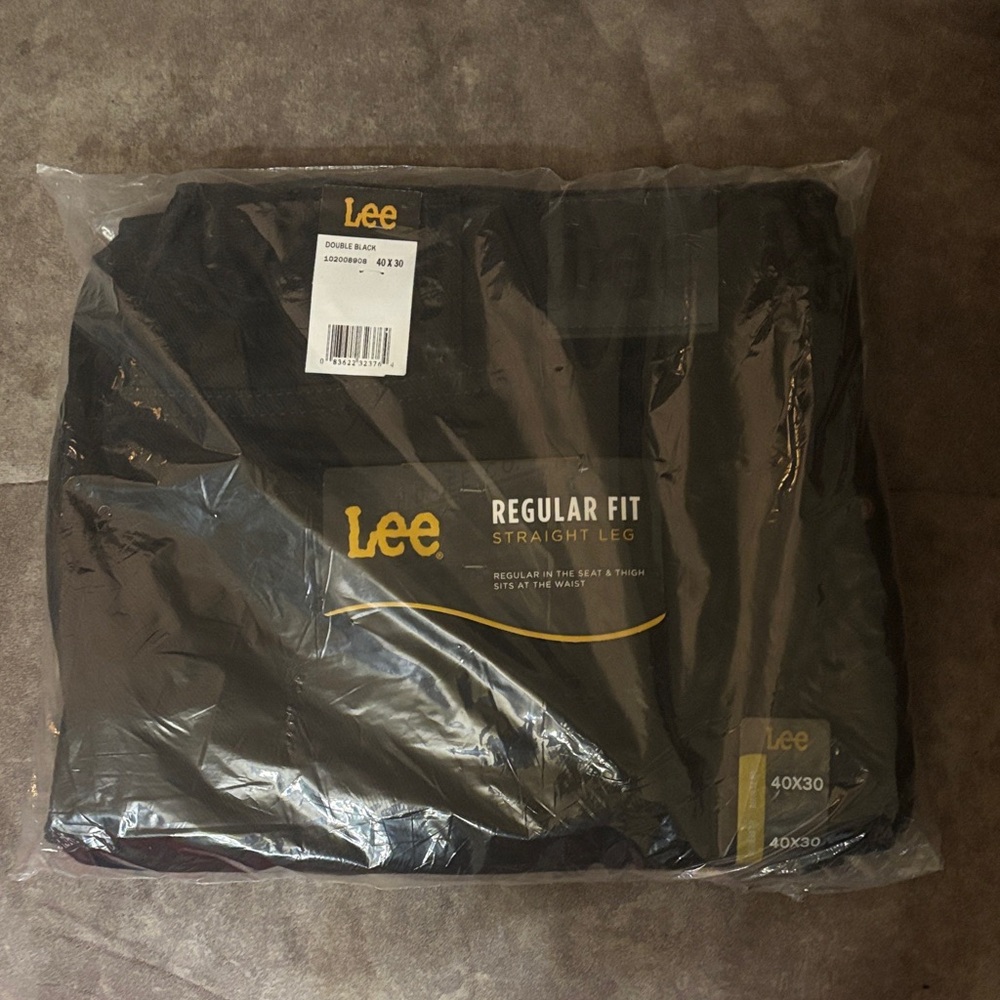 Lee Regular Fit Straight Leg Pants - Dark Gray
